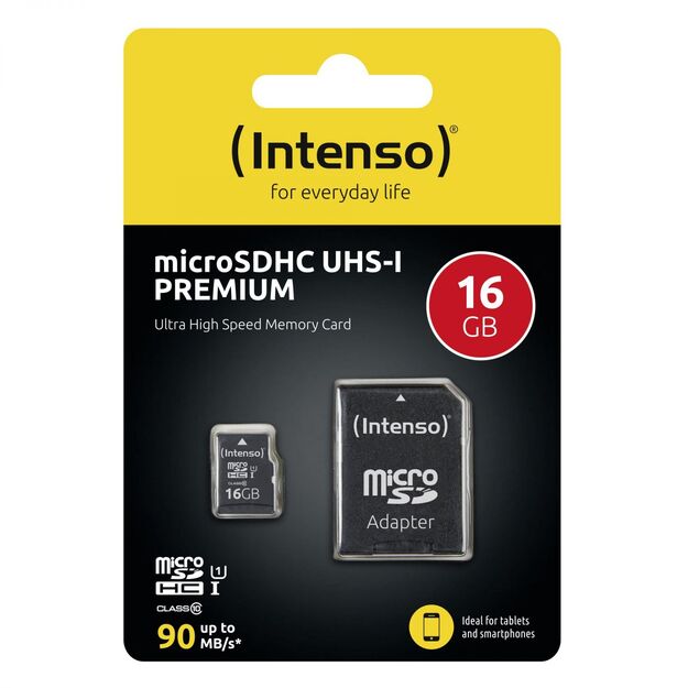Atminties kortelė MEMORY MICRO SDHC 16GB UHS-I/W/ADAPTER 3423470 INTENSO 3