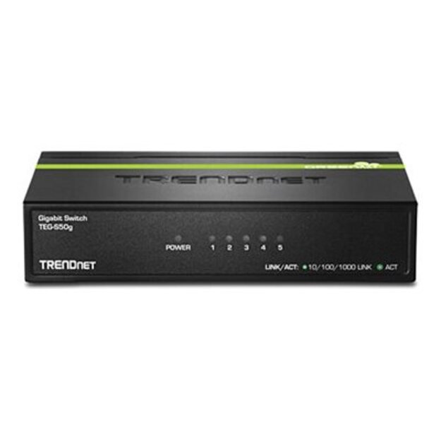 Komutatorius TRENDNET 5-Port Gigabit GREENnet Switch / metal case