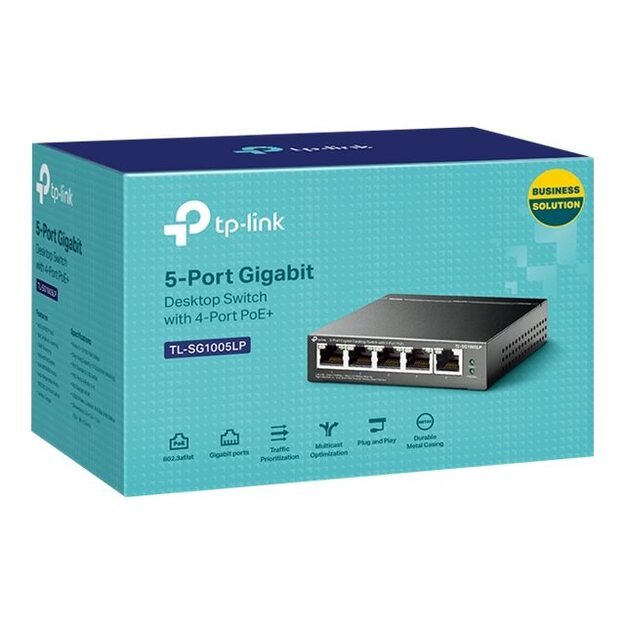 Komutatorius TP-LINK TL-SG1005LP Desktop 5x10Base-T 100Base-TX  1000Base-T PoE ports 1