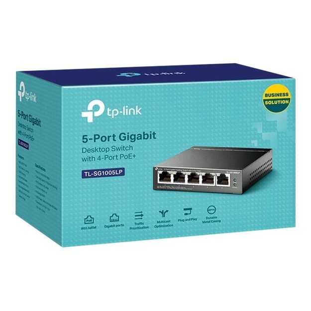 Switch|TP-LINK|TL-SG1005LP|Desktop/pedestal|5x10Base-T / 100Base-TX / 1000Base-T|1x PoE port