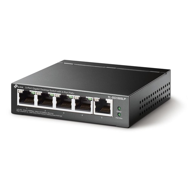 Komutatorius TP-LINK TL-SG1005LP Desktop 5x10Base-T 100Base-TX  1000Base-T PoE ports 1