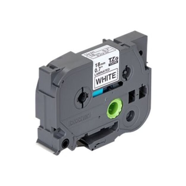 BROTHER TZE241 tape cassette white black 18mmx8m laminiert for P- touch 210E 220 300 310 340 340C 350 540 540C 14