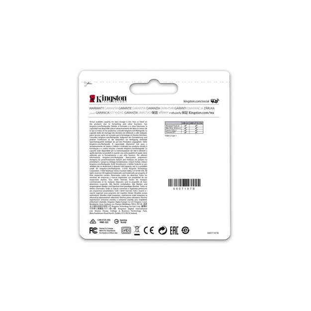 USB raktas MEMORY DRIVE FLASH USB3.2 64GB/MICRO DTMC3G2/64GB KINGSTON