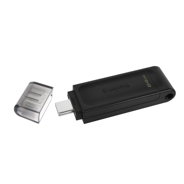 USB raktas MEMORY DRIVE FLASH USB-C 64GB/DT70/64GB KINGSTON