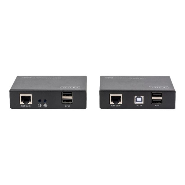 DIGITUS DS-51201 KVM Extender USB 1 Local + 1 Remote User up to 200M CAT5 UTP resolution 1920x1080 at 60Hz