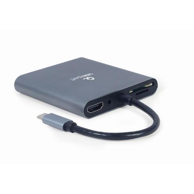 I/O ADAPTER USB-C TO HDMI/USB3/6IN1 A-CM-COMBO6-01 GEMBIRD