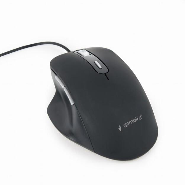 Kompiuterinė pelė laidinė MOUSE USB OPTICAL/BLACK MUS-6B-02 GEMBIRD