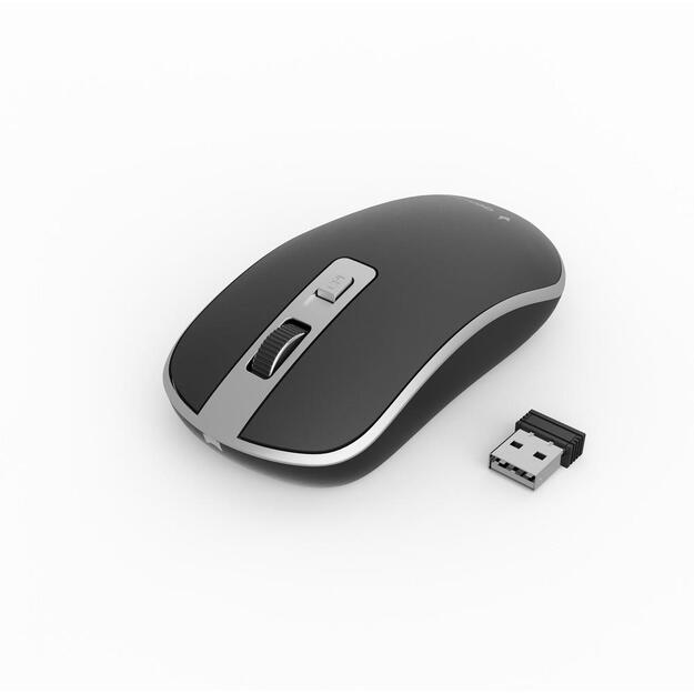 Kompiuterinė pelė belaidė OPTICAL WRL BLACK/SILVER MUSW-4B-06-BS GEMBIRD 5