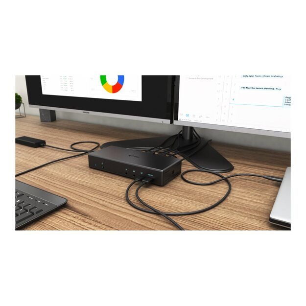 I-TEC USB-C Quattro Display Docking Station 2x DP 2x HDMI 1xGLAN 5x USB 3.0 1x USB-C-Data 1x Audio 1x Mic 85W PD KL