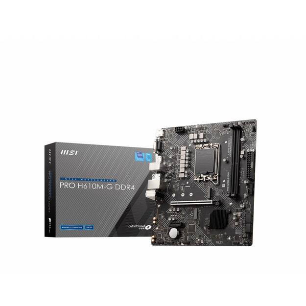 Pagrindinė plokštė MSI PRO H610M-G DDR4 LGA 1700 1xHDMI 1xVGA 1xDP