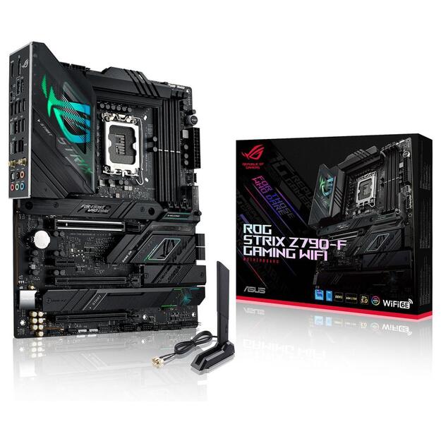 Pagrindinė plokštė|ASUS|Intel Z790|LGA1700|ATX|Memory DDR5|Memory slots 4|1xPCI-Express 3.0 1x|2xPCI-Express 4.0 16x|1xPCI-Express 5.0 16x|4xM.2|1xHDMI|1xDisplayPort|2xUSB 2.0|6xUSB 3.2|2xUSB-C|1xOptical S/PDIF|1xRJ45|5xAudio port|ROGSTRIXZ790-FGAMWIFI