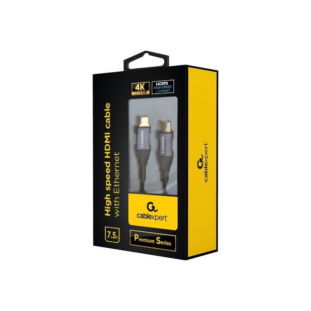 Vaizdo kabelis HDMI-HDMI 7.5M V2.0/PREMIUM CCBP-HDMI-7.5M GEMBIRD 7