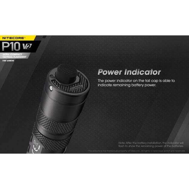 Žibintuvėlis PRECISE SERIES/1100 LUMENS P10 V2 NITECORE 7