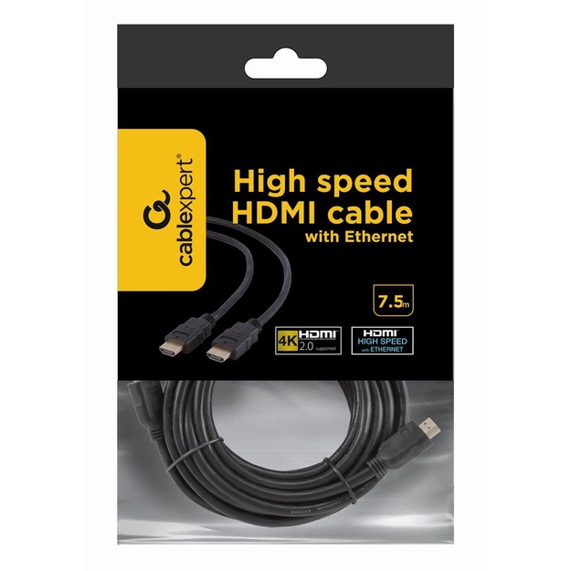 Vaizdo kabelis HDMI-HDMI 7.5M V2.0 BLK/CC-HDMI4-7.5M GEMBIRD