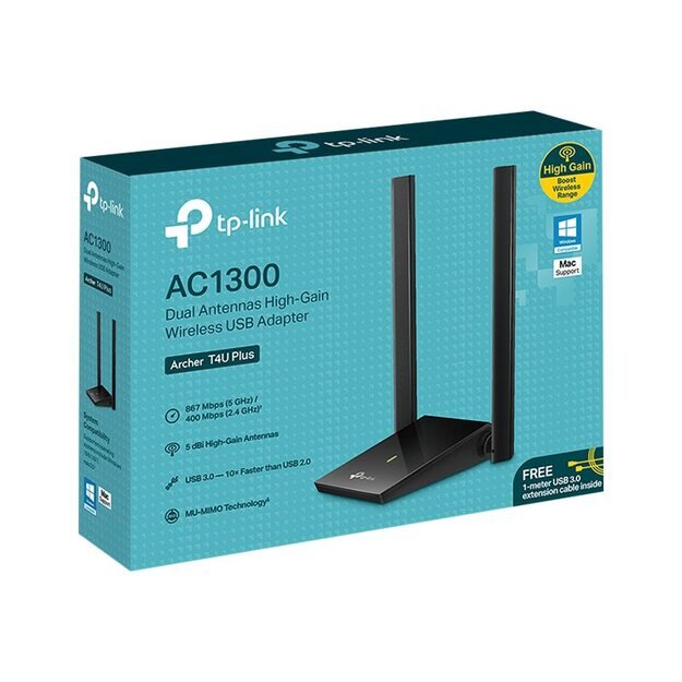 USB belaidžio ryšio adapteris 1300MBPS DUAL BAND ARCHER T4U PLUS TP-LINK