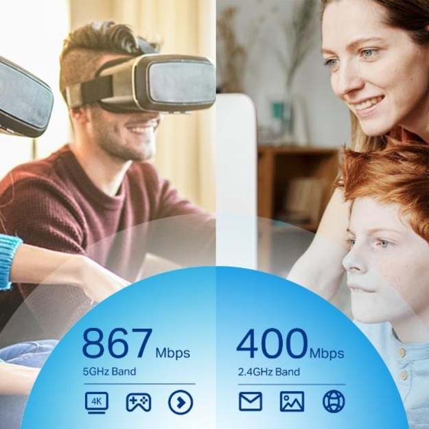 USB belaidžio ryšio adapteris 1300MBPS DUAL BAND ARCHER T4U PLUS TP-LINK