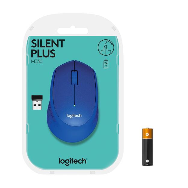 Kompiuterinė pelė belaidė OPTICAL WRL M330/SILENT BL 910-004910 LOGITECH