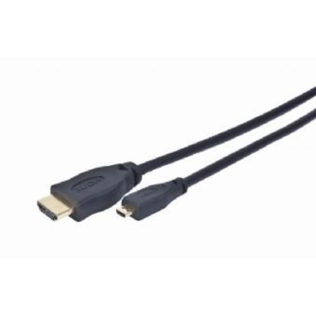 Vaizdo kabelis HDMI-MICRO HDMI 1.8M/V.2.0 BLK CC-HDMID-6 GEMBIRD