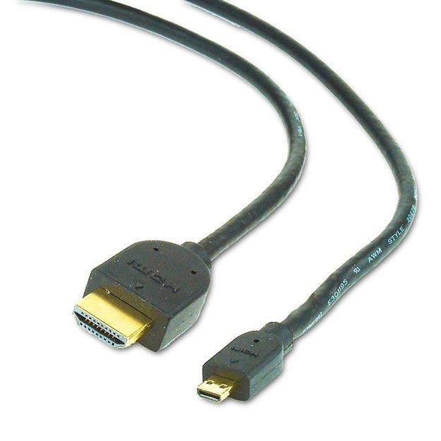 Vaizdo kabelis HDMI-MICRO HDMI 1.8M/V.2.0 BLK CC-HDMID-6 GEMBIRD