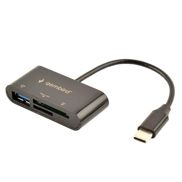 Atminties kortelių skaitytuvas USB-C SD/COMBO UHB-CR3-02 GEMBIRD