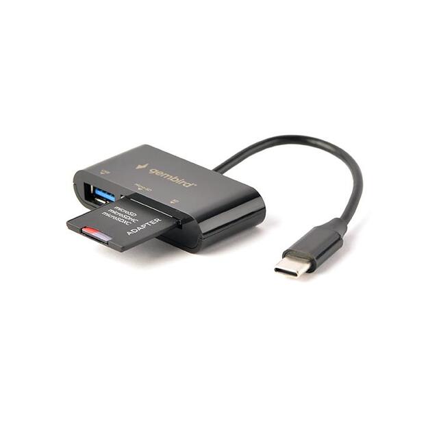 Atminties kortelių skaitytuvas USB-C SD/COMBO UHB-CR3-02 GEMBIRD 3