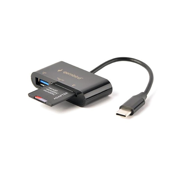 Atminties kortelių skaitytuvas USB-C SD/COMBO UHB-CR3-02 GEMBIRD