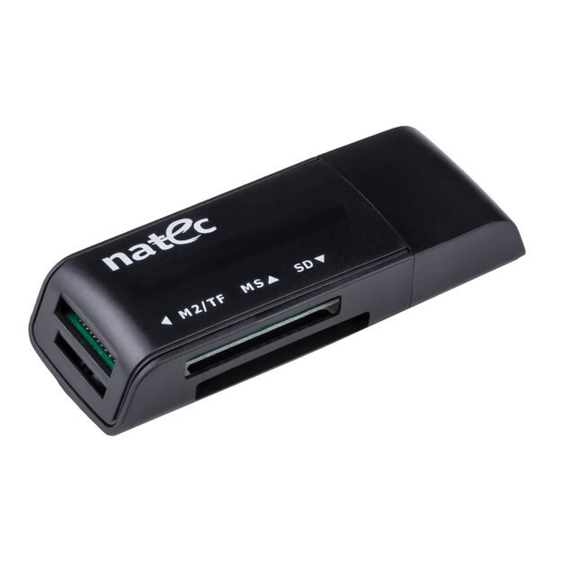 Atminties kortelių skaitytuvas NATEC NCZ-0560 Natec Card Reader MINI ANT 3 SDHC, MMC, M2, Micro SD, USB 2.0 Black
