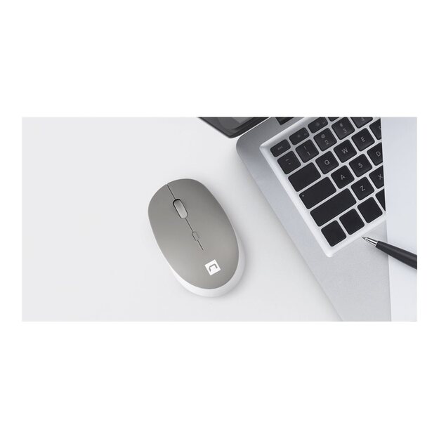 Kompiuterinė pelė belaidė NATEC Wireless Harrier 2 1600DPI Bluetooth 5.1 white-grey