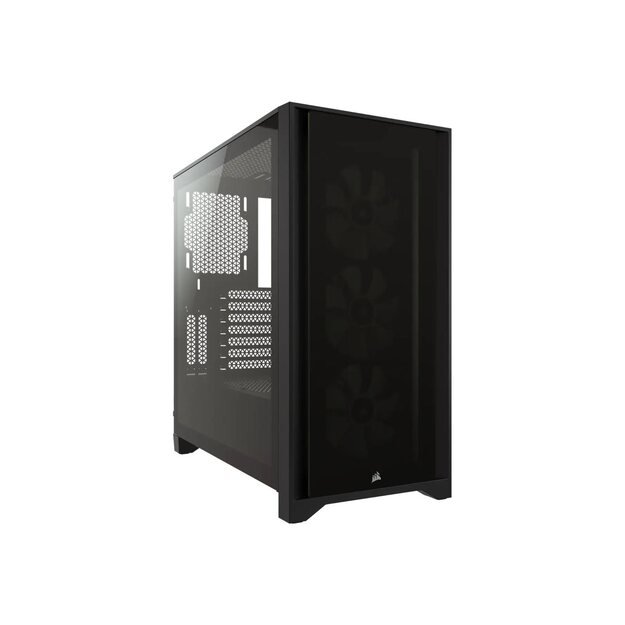 Kompiuterio korpusas CORSAIR iCUE 4000X RGB Tempered Glass Mid-Tower Black case