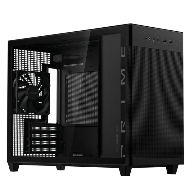 Kompiuterio korpusas Case|ASUS|Prime AP201 Tempered Glass|Micro|Not included|MicroATX|MiniITX|Colour Black|PRIMEAP201TG