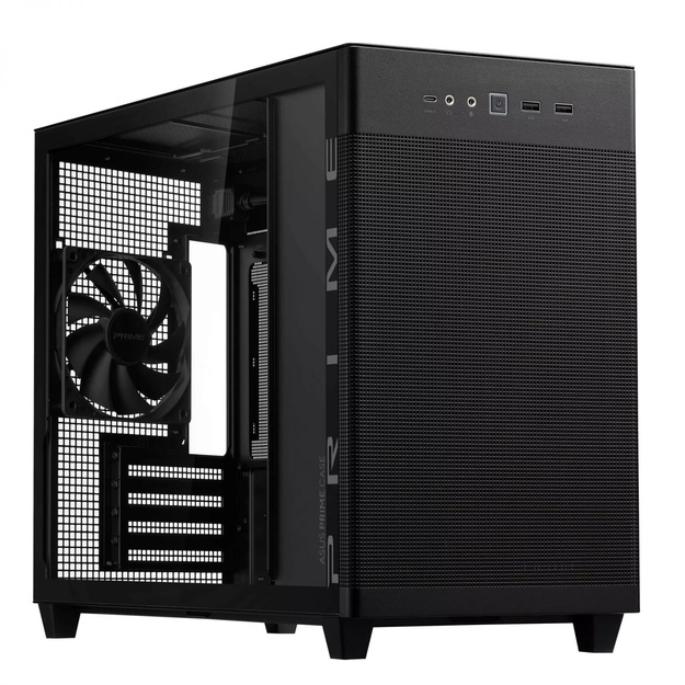 Kompiuterio korpusas Case|ASUS|Prime AP201 Tempered Glass|Micro|Not included|MicroATX|MiniITX|Colour Black|PRIMEAP201TG