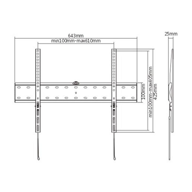 TV SET ACC WALL MOUNT 37-70 /WM-70F-01 GEMBIRD