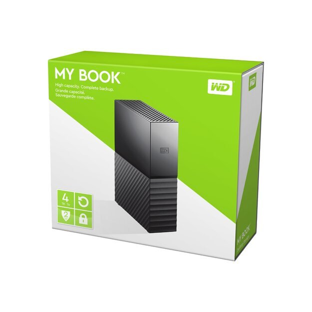 External HDD|WESTERN DIGITAL|My Book|4TB|USB 3.0|Black|WDBBGB0040HBK-EESN