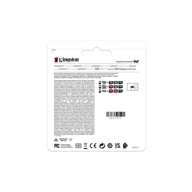 MEMORY MICRO SDHC 8GB UHS-I/SDCIT2/8GBSP KINGSTON
