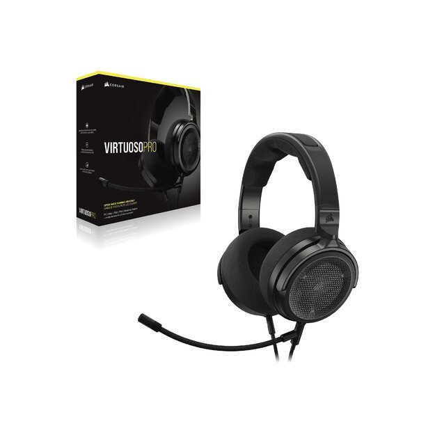 CORSAIR VIRTUOSO PRO Wired Open Back Streaming/Gaming Headset Carbon 21