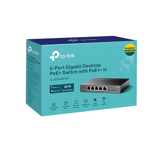 Komutatorius 5PORT 1000M TL-SG1005P-PD TP-LINK