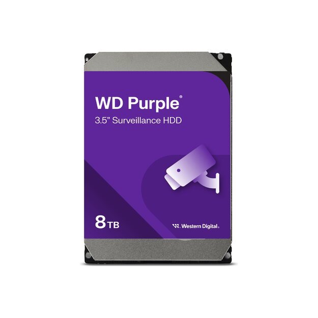 HDD|WESTERN DIGITAL|Purple|8TB|SATA 3.0|256 MB|5640 rpm|3,5 |WD85PURZ