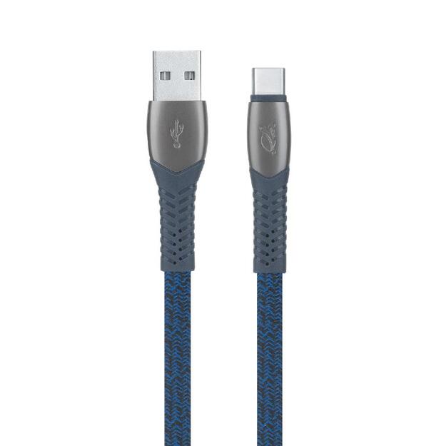 CABLE USB-C TO USB2.0 1.2M/BLUE PS6102 BL12 RIVACASE