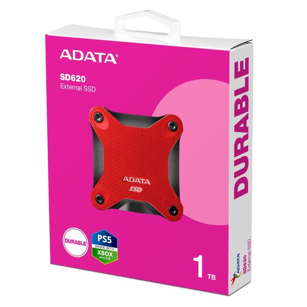 External SSD|ADATA|SD620|1TB|USB 3.2|Write speed 460 MBytes/sec|Read speed 520 MBytes/sec|SD620-1TCRD