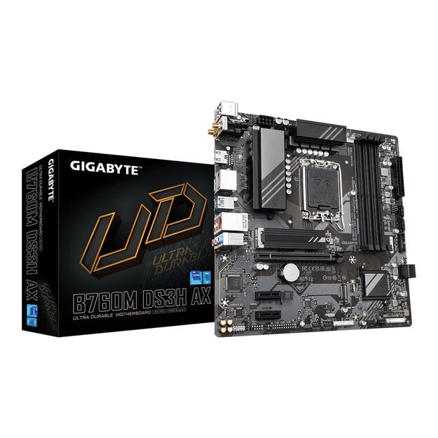 GIGABYTE B760M DS3H AX LGA1700 4xDDR5 4xSATA 2xM.2 19