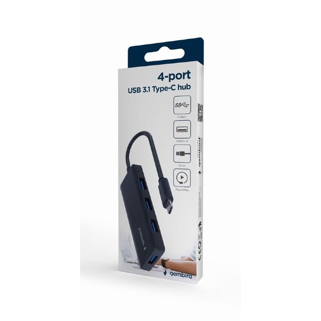 I/O HUB USB-C 4PORT/UHB-CM-U3P4-02 GEMBIRD