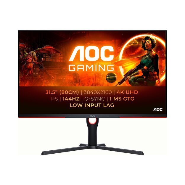 AOC U32G3X/BK 31.5inch IPS 4K UHD 160Hz 1ms 2xHDMI 2xDP