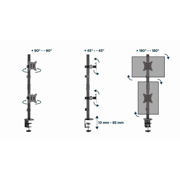 DISPLAY ACC MOUNTING ARM/17-32  MA-D2-02 GEMBIRD