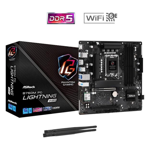 ASROCK B760M PG LIGHTNING WIFI LGA1700 mATX DDR5 WiFi