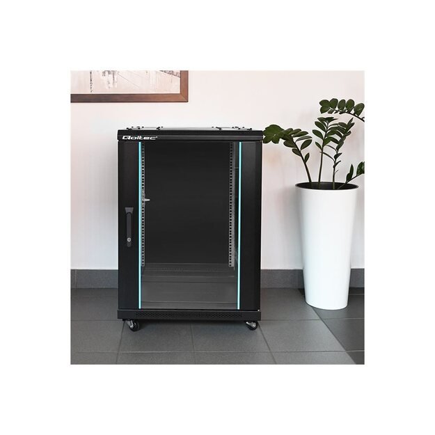 QOLTEC 54518 19inches RACK cabinet / 15U / 600 x 600 x 855 / Steel case 4