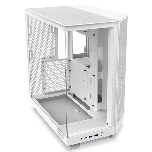 NZXT PC case H6 Flow RGB midi tower white