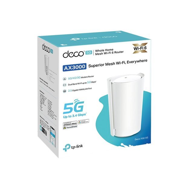 WRL MESH ROUTER 3000MBPS/DECO X50-5G(1-PACK) TP-LINK