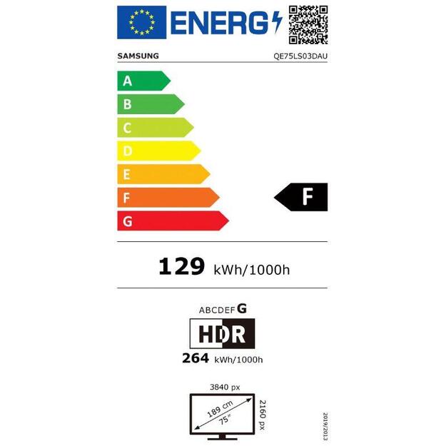 SAMSUNG TV 75inch LS03D QLED 4K The Frame 2024