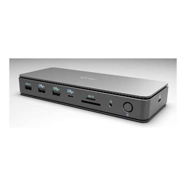 I-TEC Thunderbolt 4 2x Display Dock Generation 3 7x USB + thereof 1x TB4 2.5GLAN PD 92W 1m TB4 Cable SD/TF cardreader 3.5 mm Audio