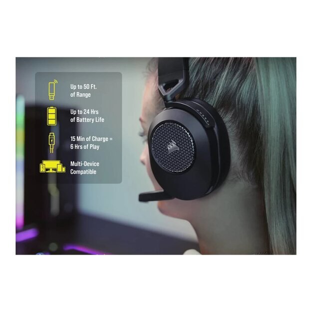 CORSAIR HS65 WIRELESS Gaming Headset Carbon EU